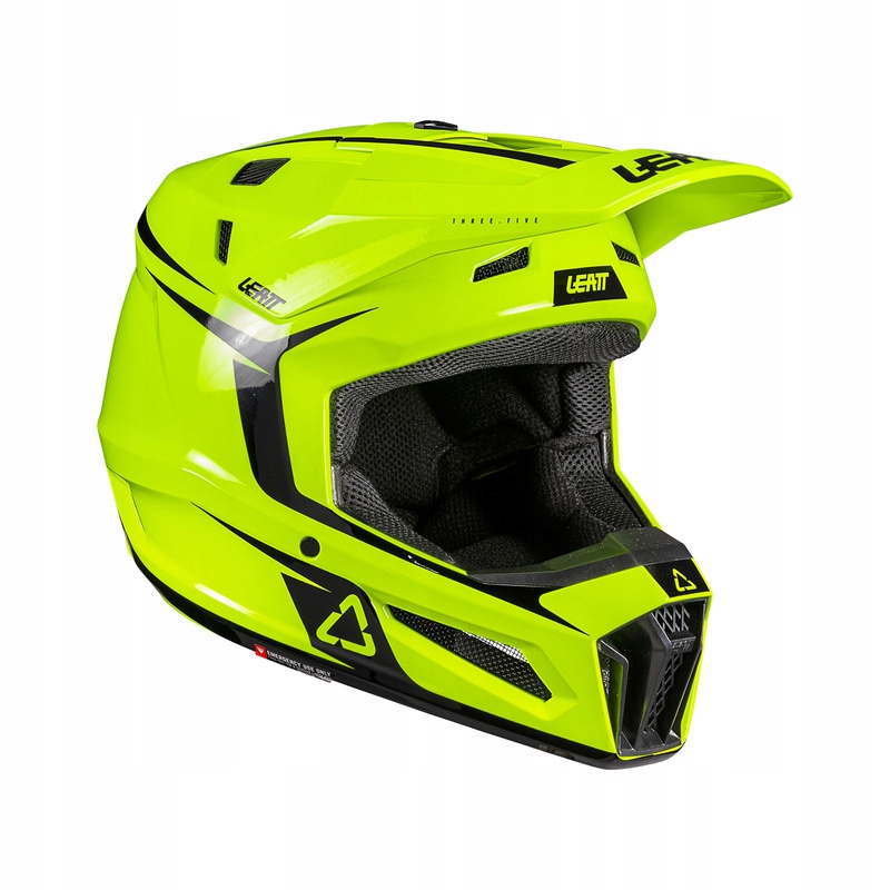 Motocyklová Prilba S Okuliarmi Leatt Kit Moto 3.5 Neon Yellow M
