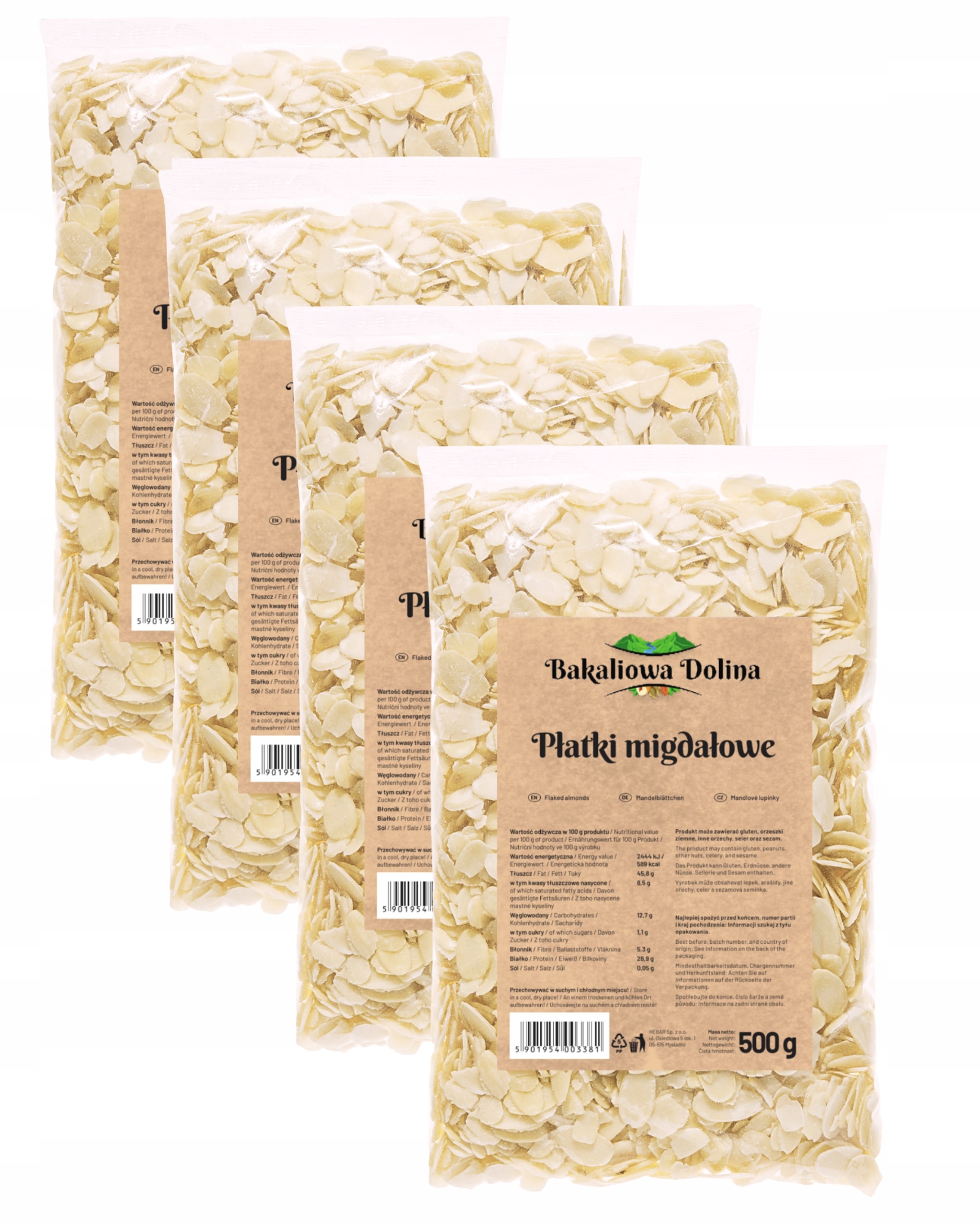 Levně Madlové Plátky 2 Kg 2000 G Mandle Plátky Čerstvé Přírodní Vločky