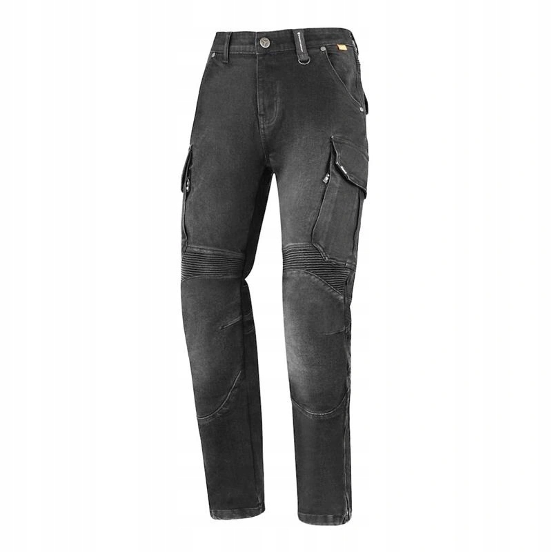 Motocyklové džínsy Seca Square II Short Black čierne