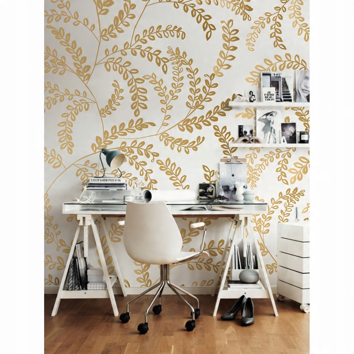 

Fototapeta ścienna Złote eleganckie liście 360x250