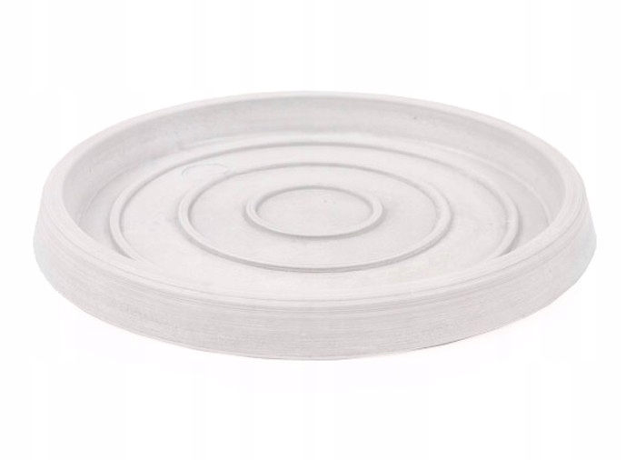 BIAŁA PODSTAWKA POD DONICZKĘ 22/26x2,5 cm