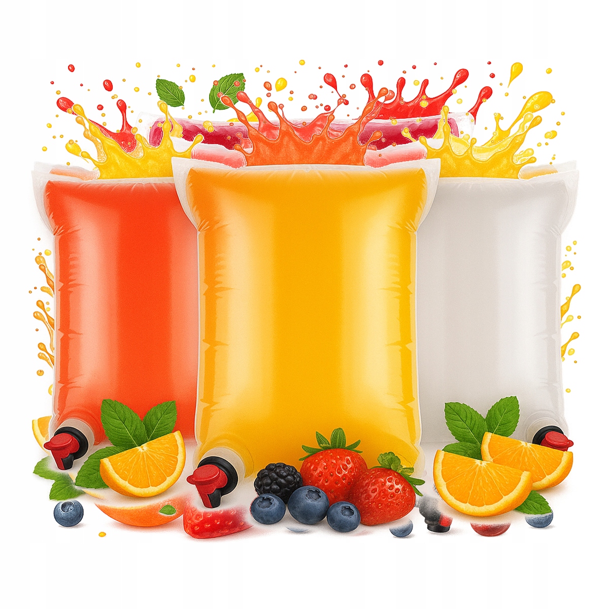 50 x Vrecia 5L S Kohútikom Na Šťavu Víno Syrop Bag In Box