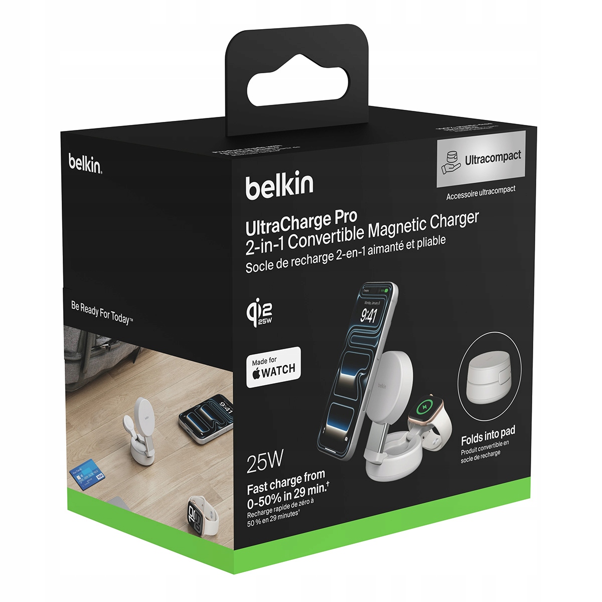 Ładowarka indukcyjna stacja 3-in-1 Belkin Qi2 25W BoostCharge Pro Do Apple