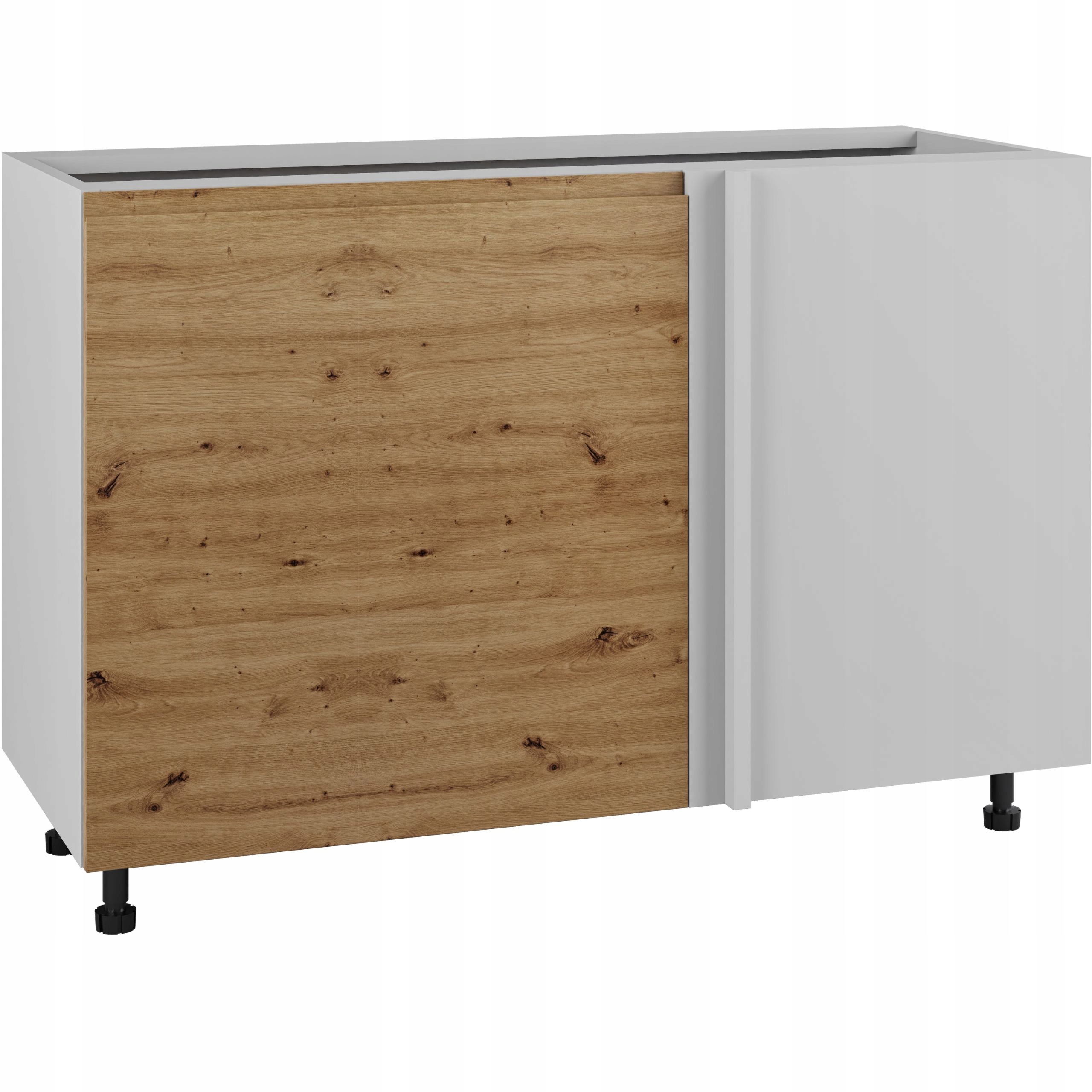 Dolní kuchyňská skříňka 120 rohová, bezúchytková, dub Artisan