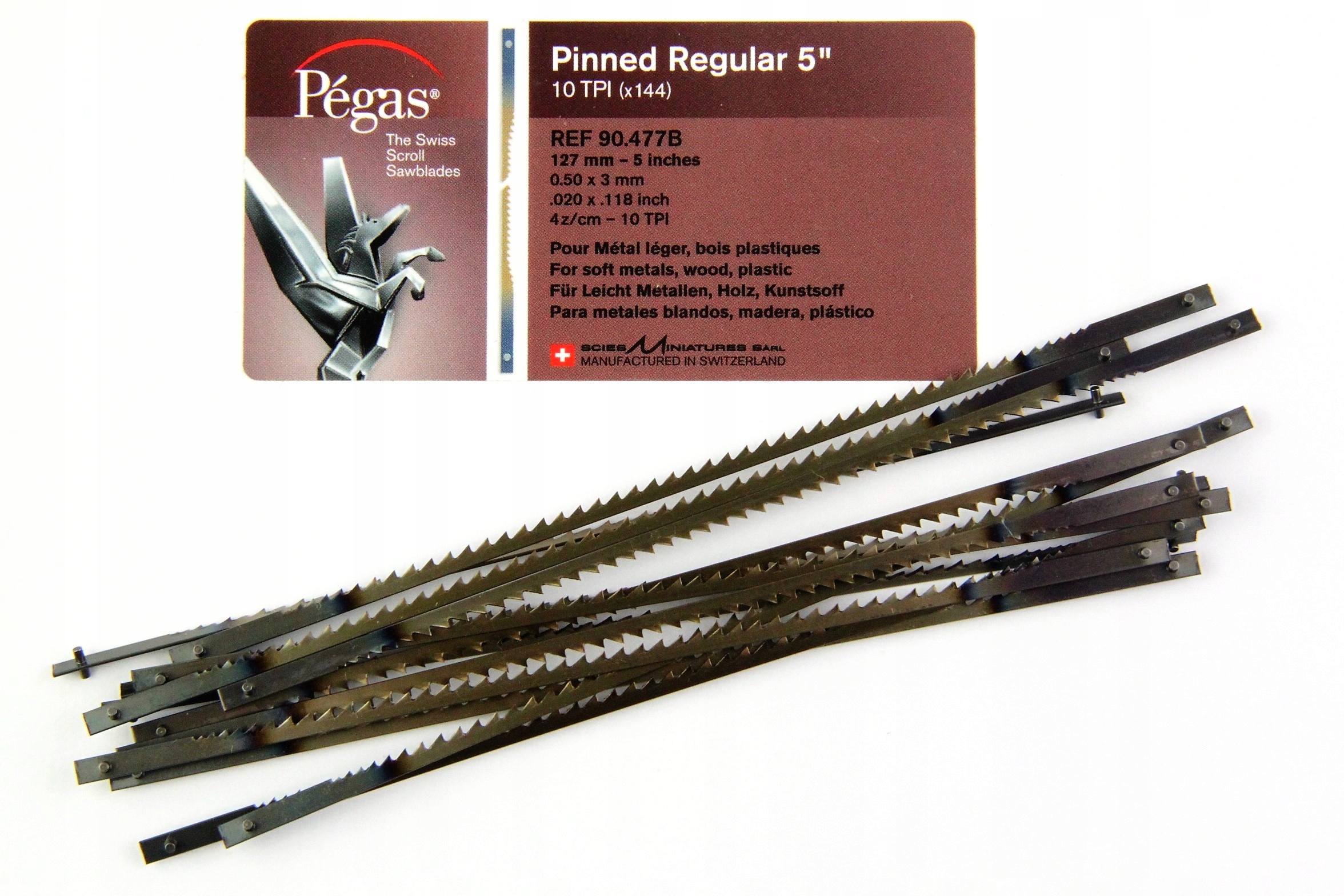 

Brzeszczoty z przetyczką Pegas 134 mm 10 Tpi 12szt