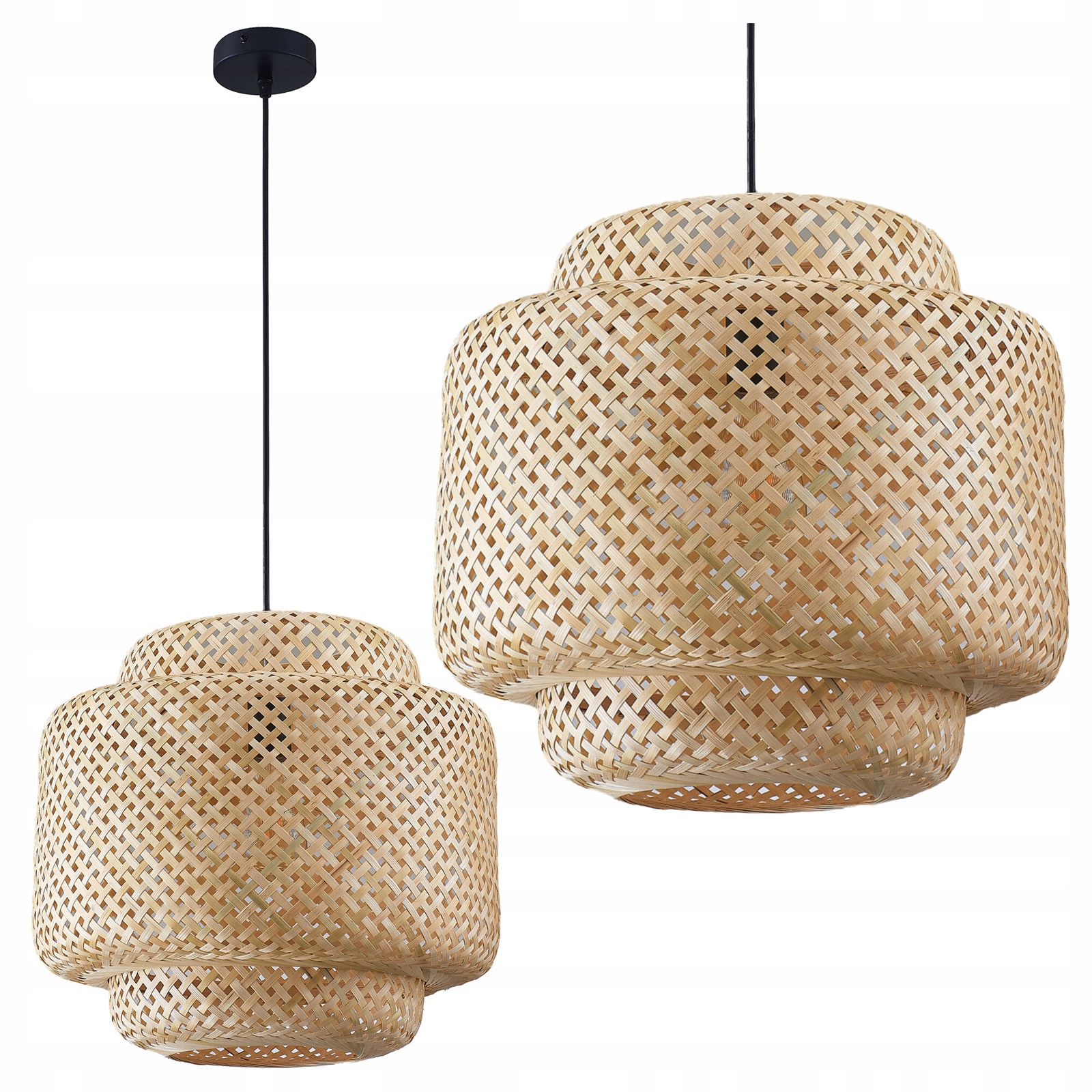 Závěsné Stropní Svítidlo Zwis E27 béžová Bamboo Natural Sanico Goldlux
