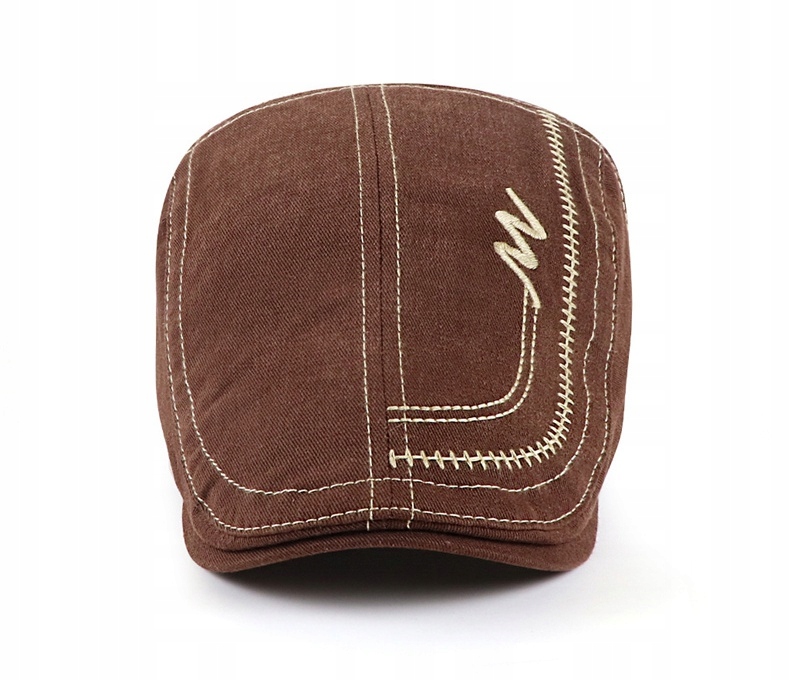 CZAPKA Z DASZKIEM KASZKIET JEANS CZARNY BAWEŁNA #4 Wzór dominujący bez wzoru