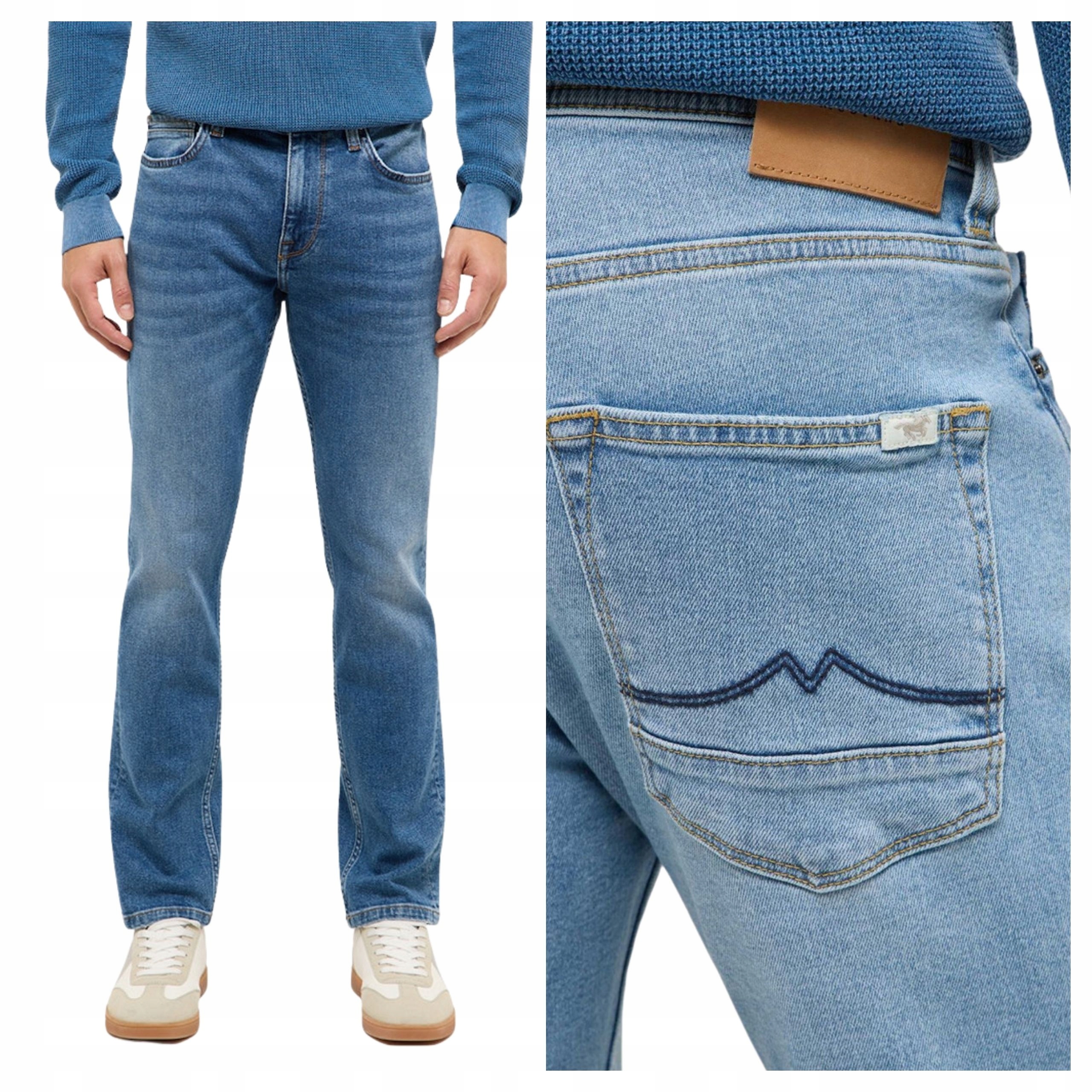 Pánské kalhoty Mustang Vegas Slim Fit Jeans Denim Blue Přiléhavé W33 L32