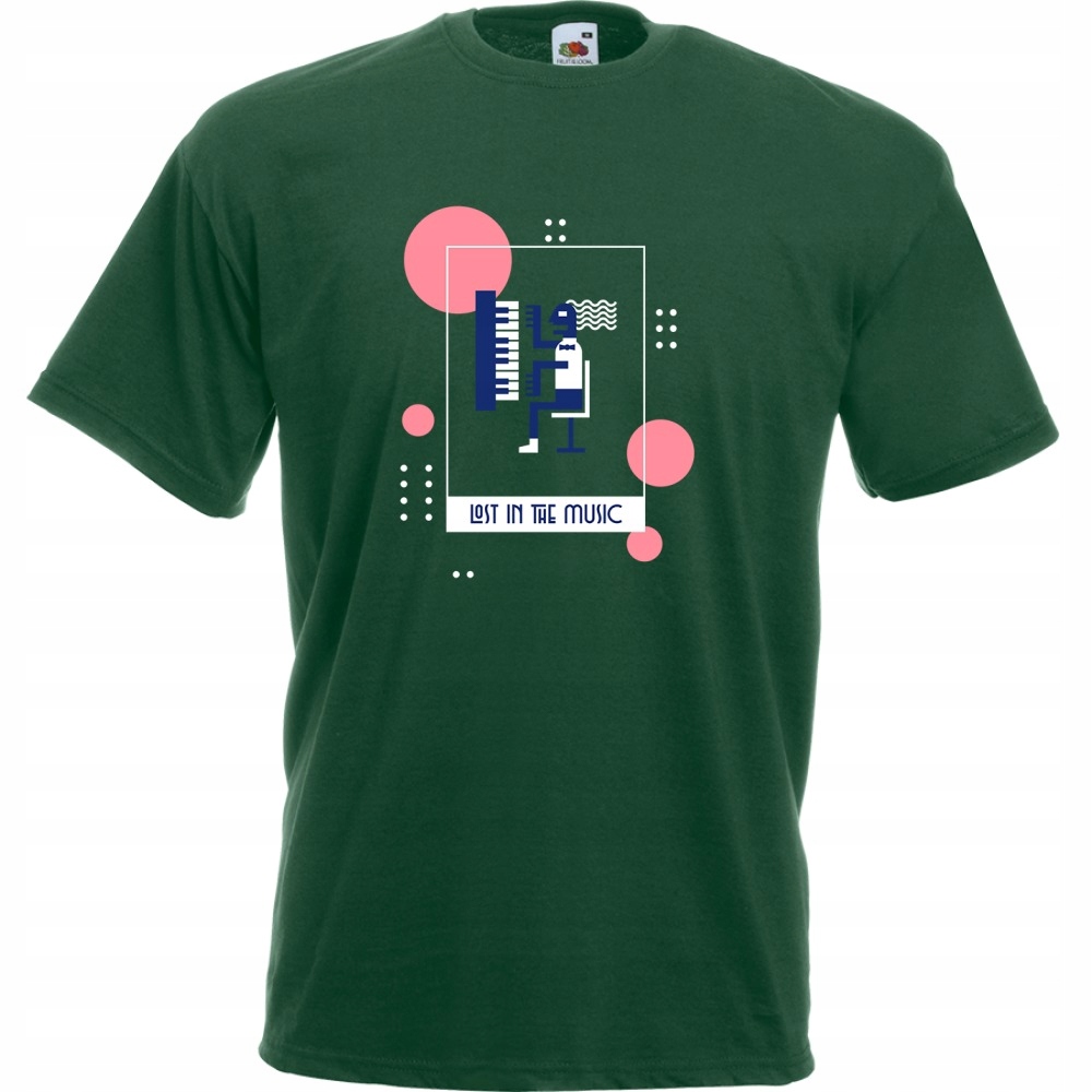 

Koszulka lost in music pianino XXL butelkowa