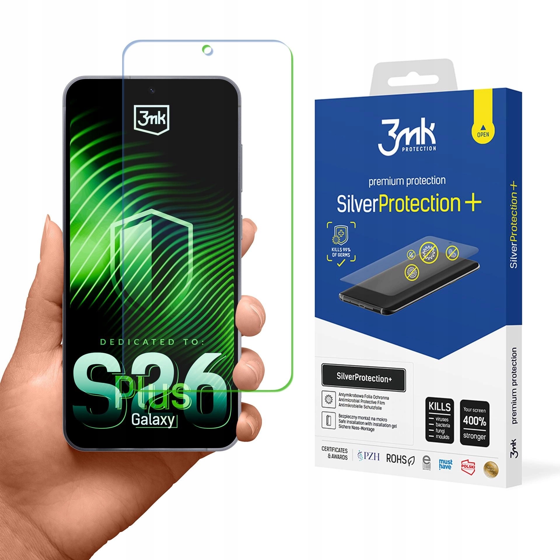 Folia ochronna do Samsung Galaxy S26+, na ekran, 3mk SilverProtection+