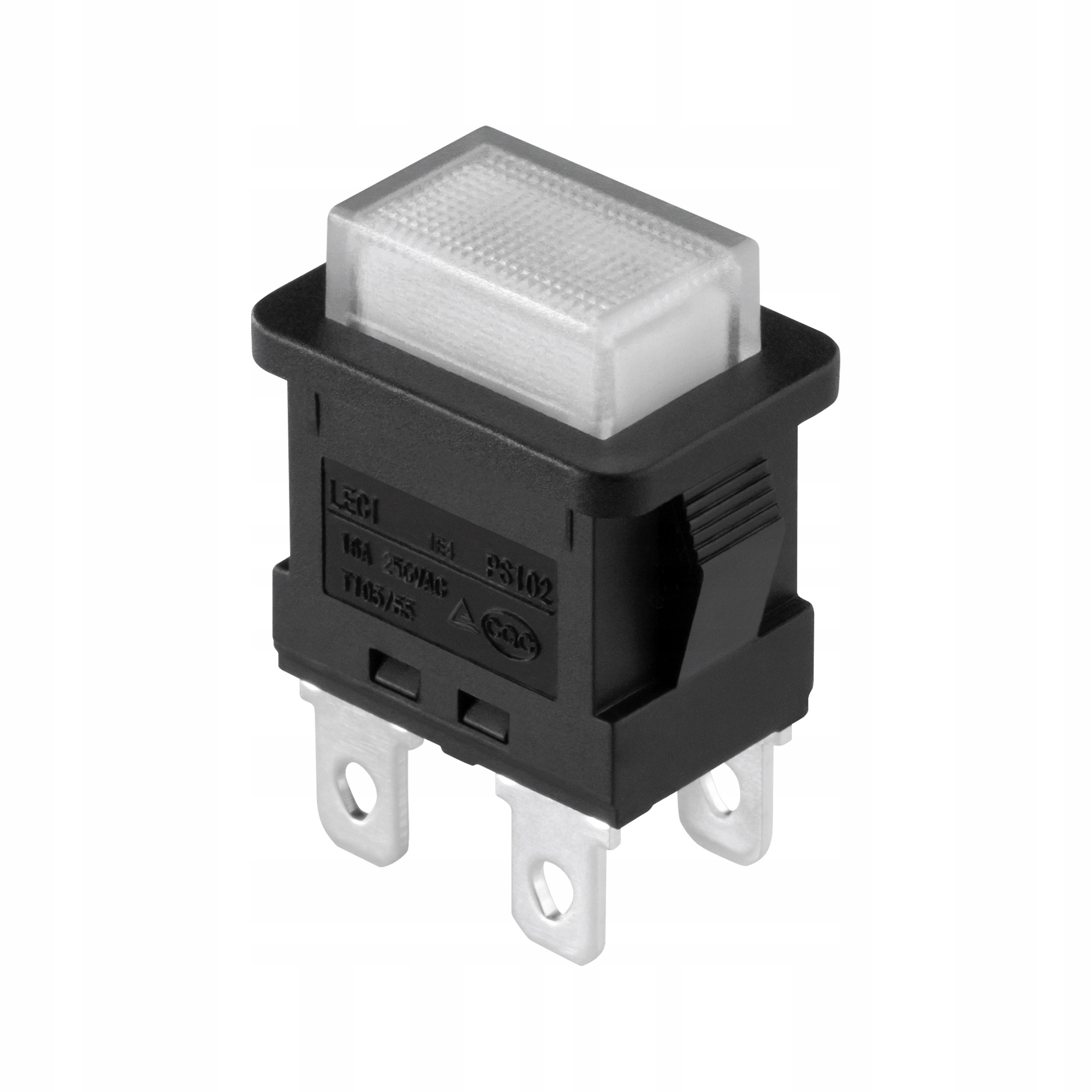 

Przełącznik Push 16A 250V podświetlany, biały