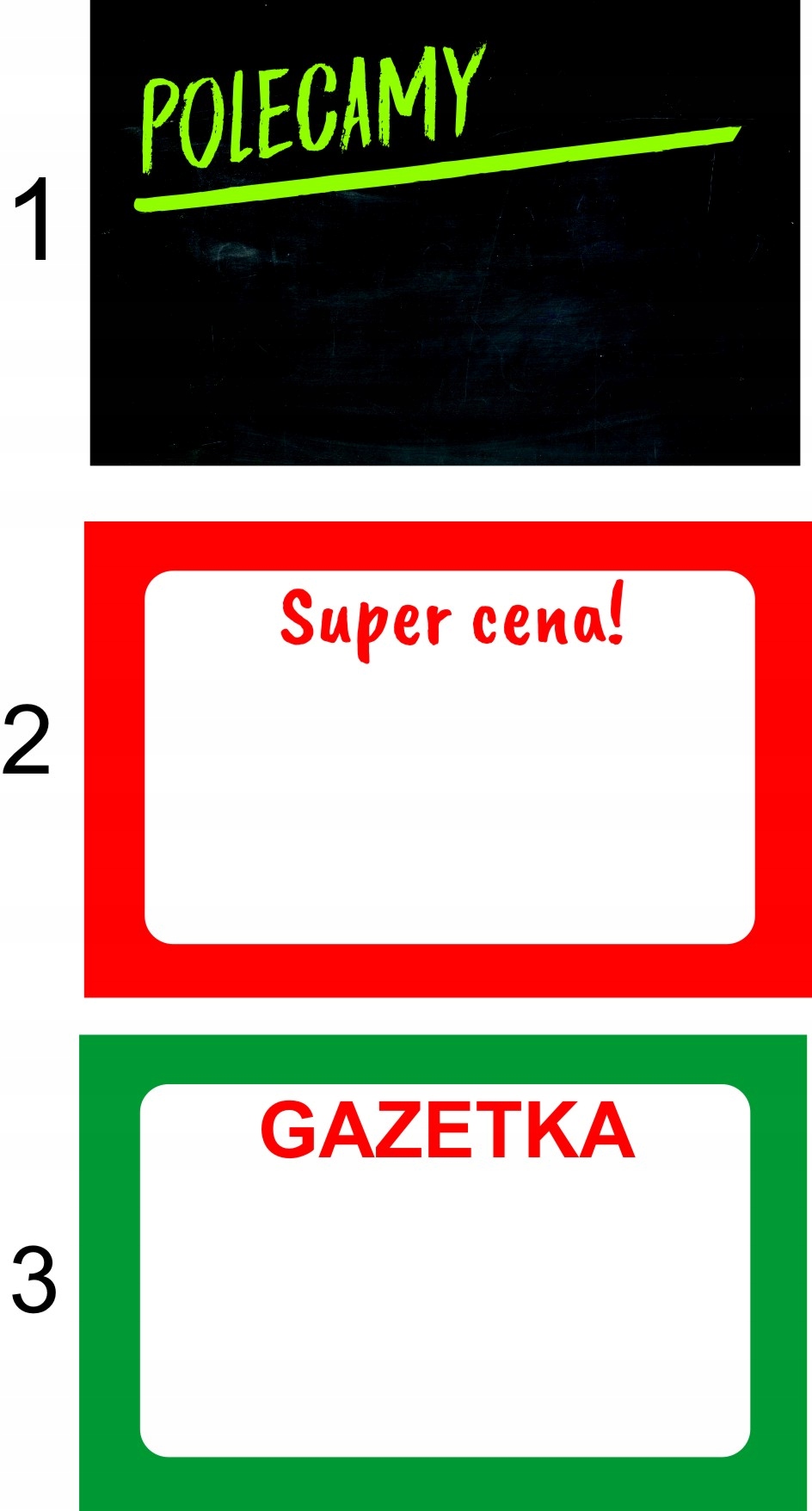 

Cenówki Polecamy,super Cena,gazetka 20szt etykiety
