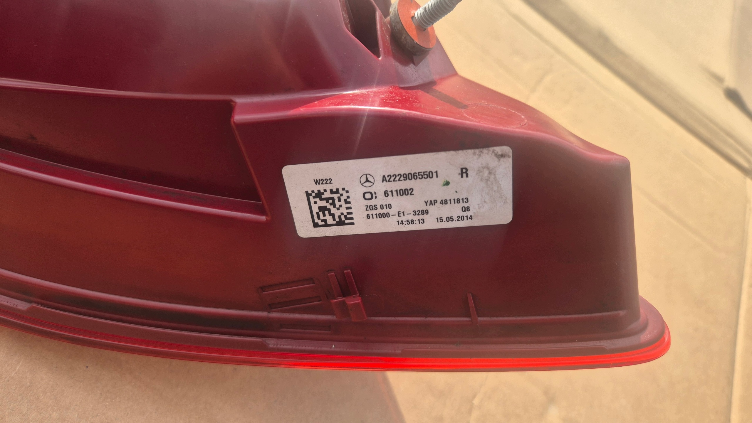 light rear part rear right 2229065501 MERCEDES W222 original nice