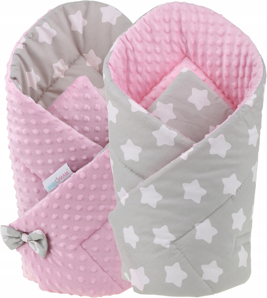 

Babymam Rożek Becik Niemowlęcy Otulacz Minky 80x80