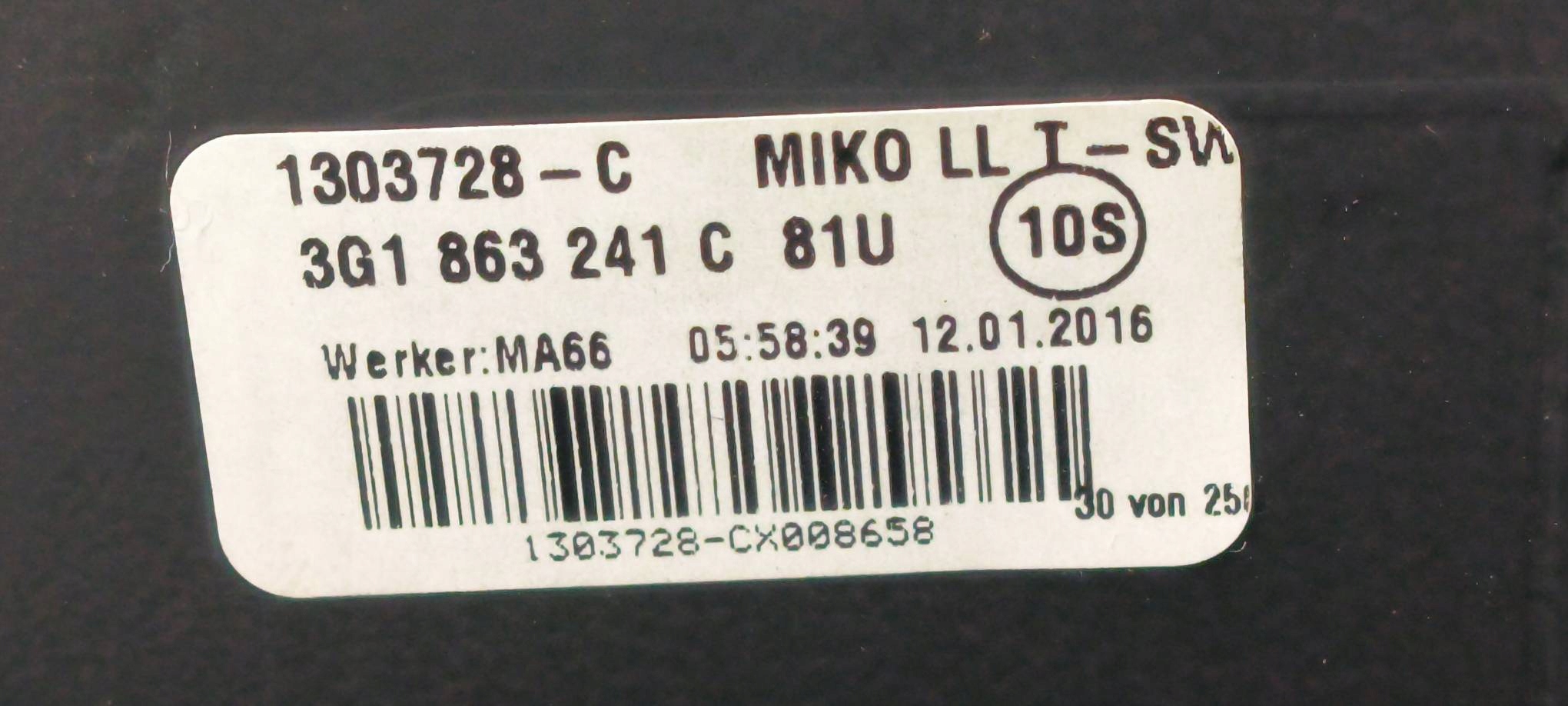 bracciolo 3G1863241C VOLKSWAGEN PASSAT B8 R-LINE