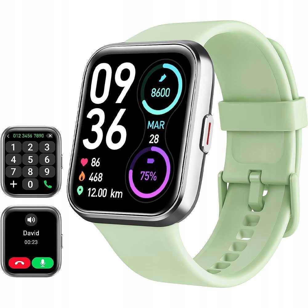 Chytré Hodinky fitness ID208 Plus Alexa 1.8'' IP68 Android iOS Zieolony