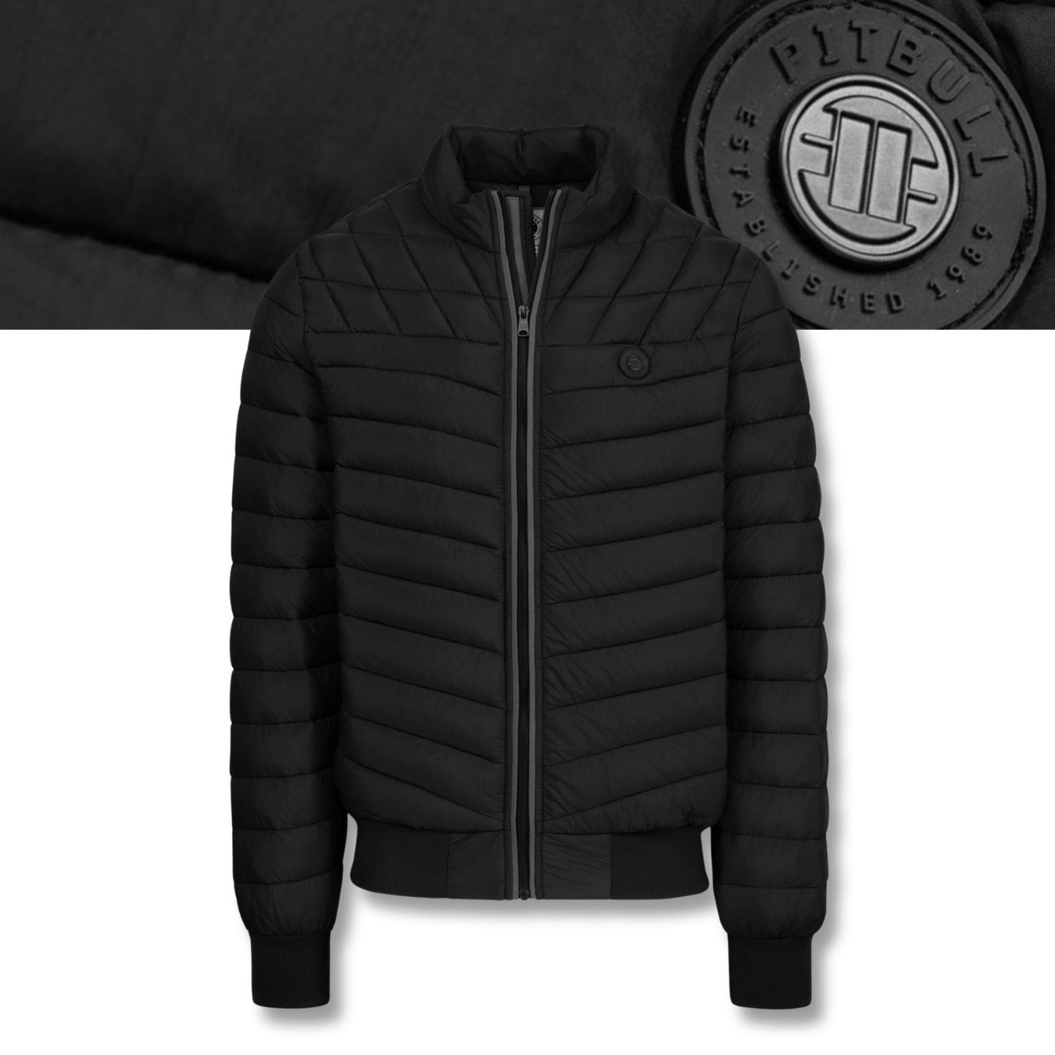 Pánská prošívaná bunda Pitbull, přechodová, zateplená se stojáčkem Naylor