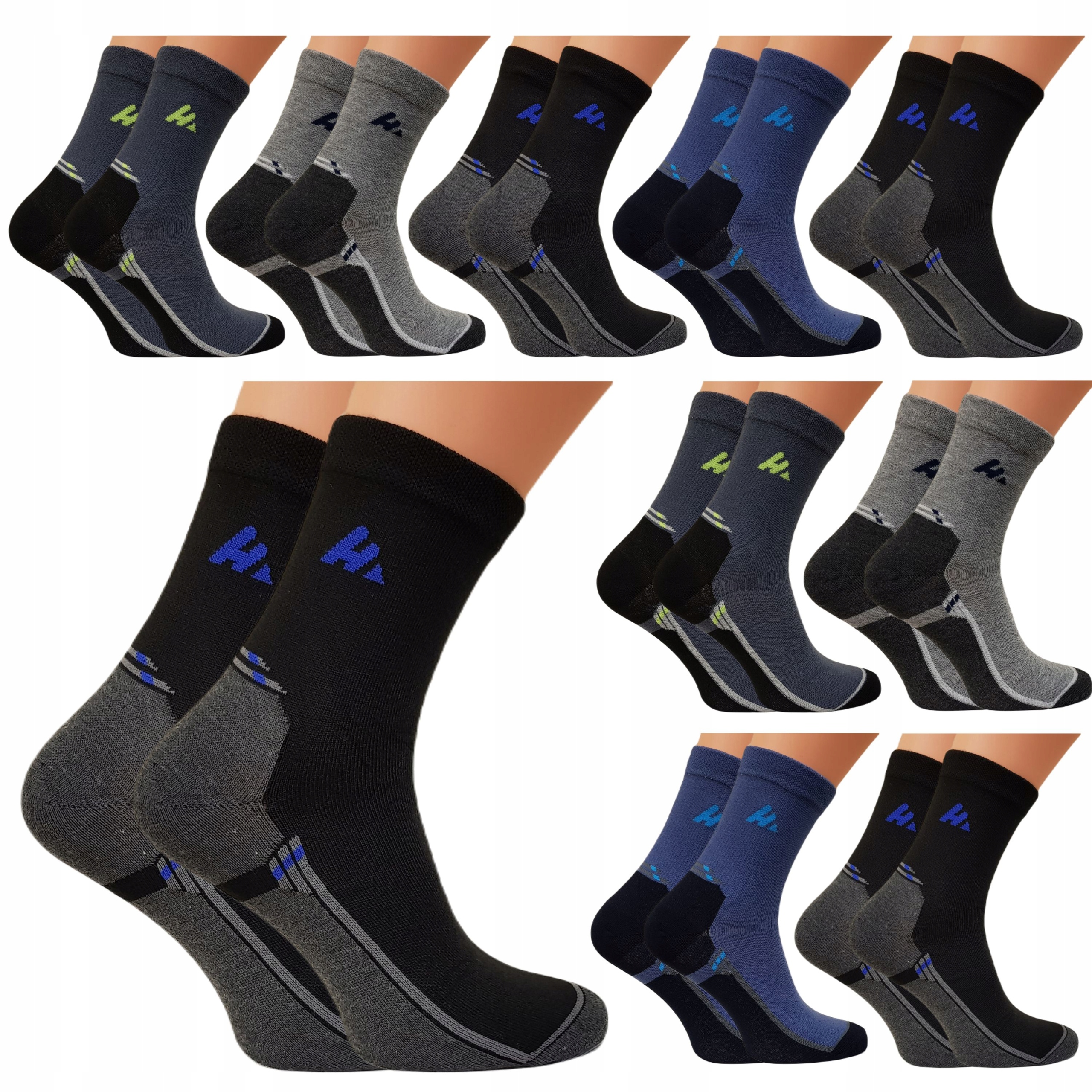 

10x Skarpety Bawełniane Męskie Sportowe Trwałe