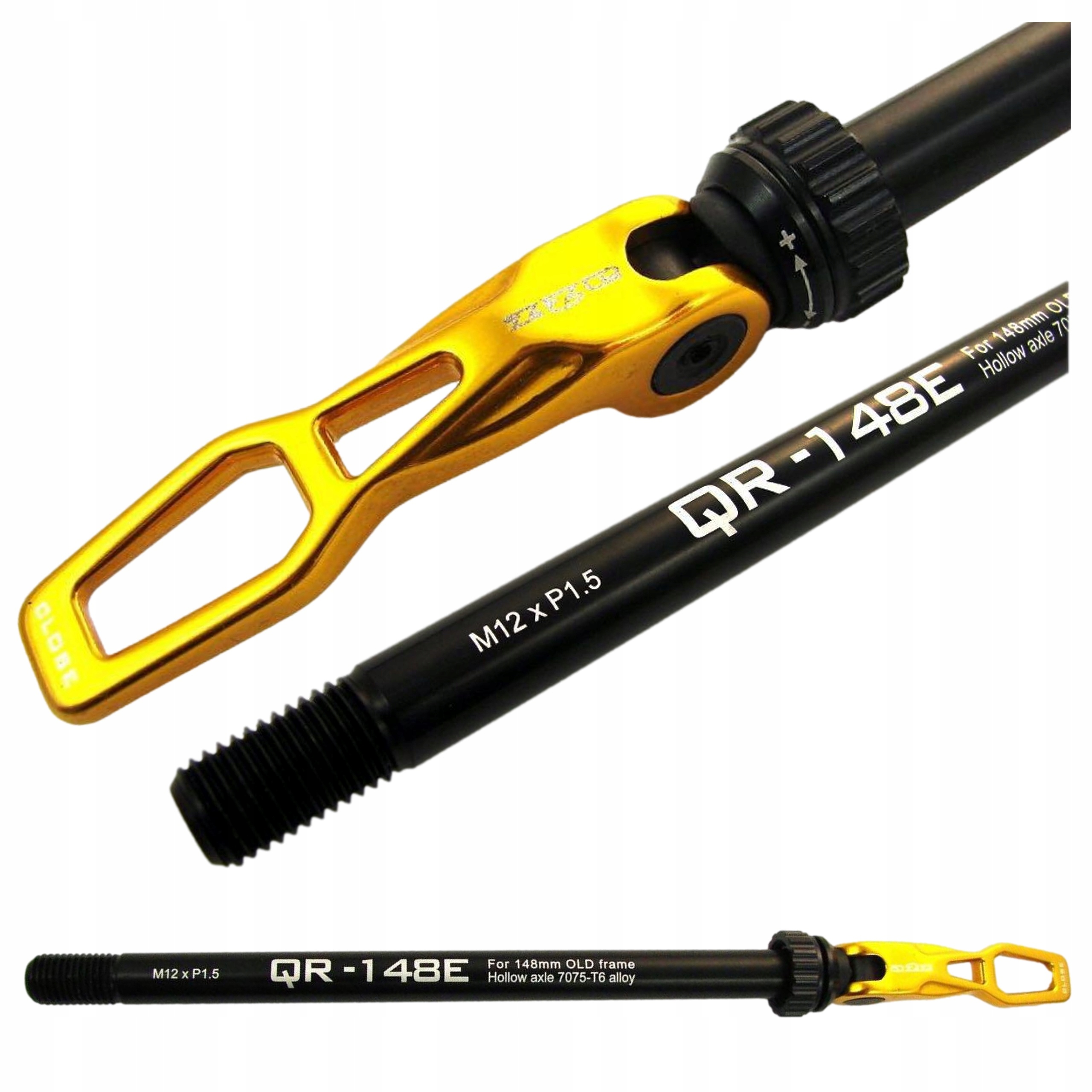 Oś Qr 148 do Piasty Tylnej Boost 12x148mm Boost gwint P1.5 A2Z Złota