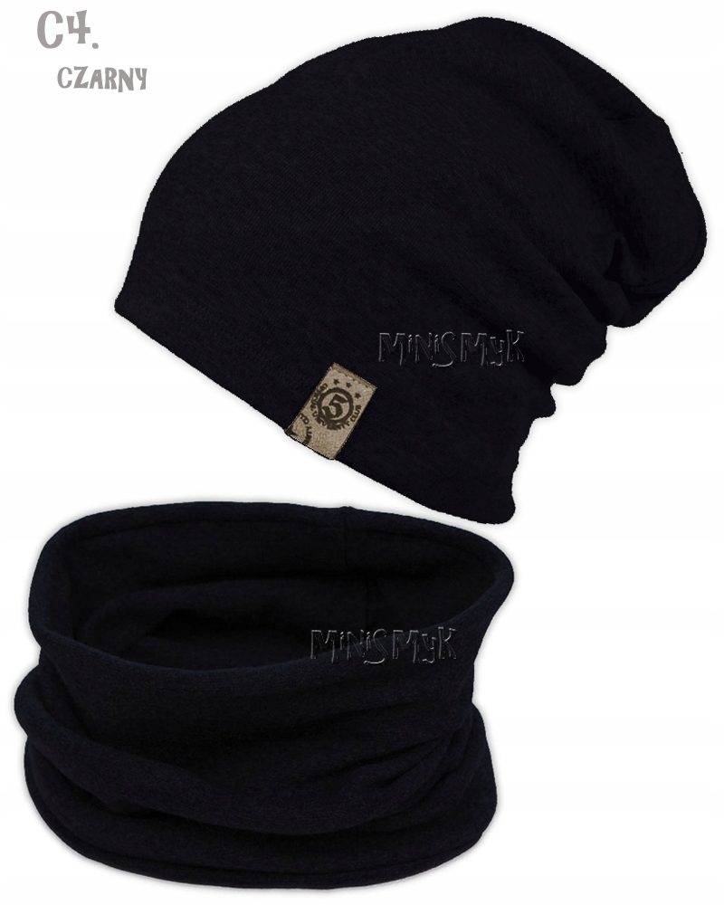 Komplet PODWÓJNY CZAPKA + TUBA komin r. S Marka inna