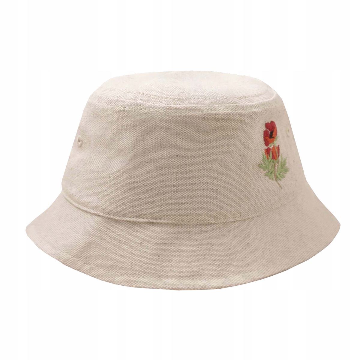 Klobouk bucket hat Kombinat Konopný s výšivkou béžový L/XL na léto