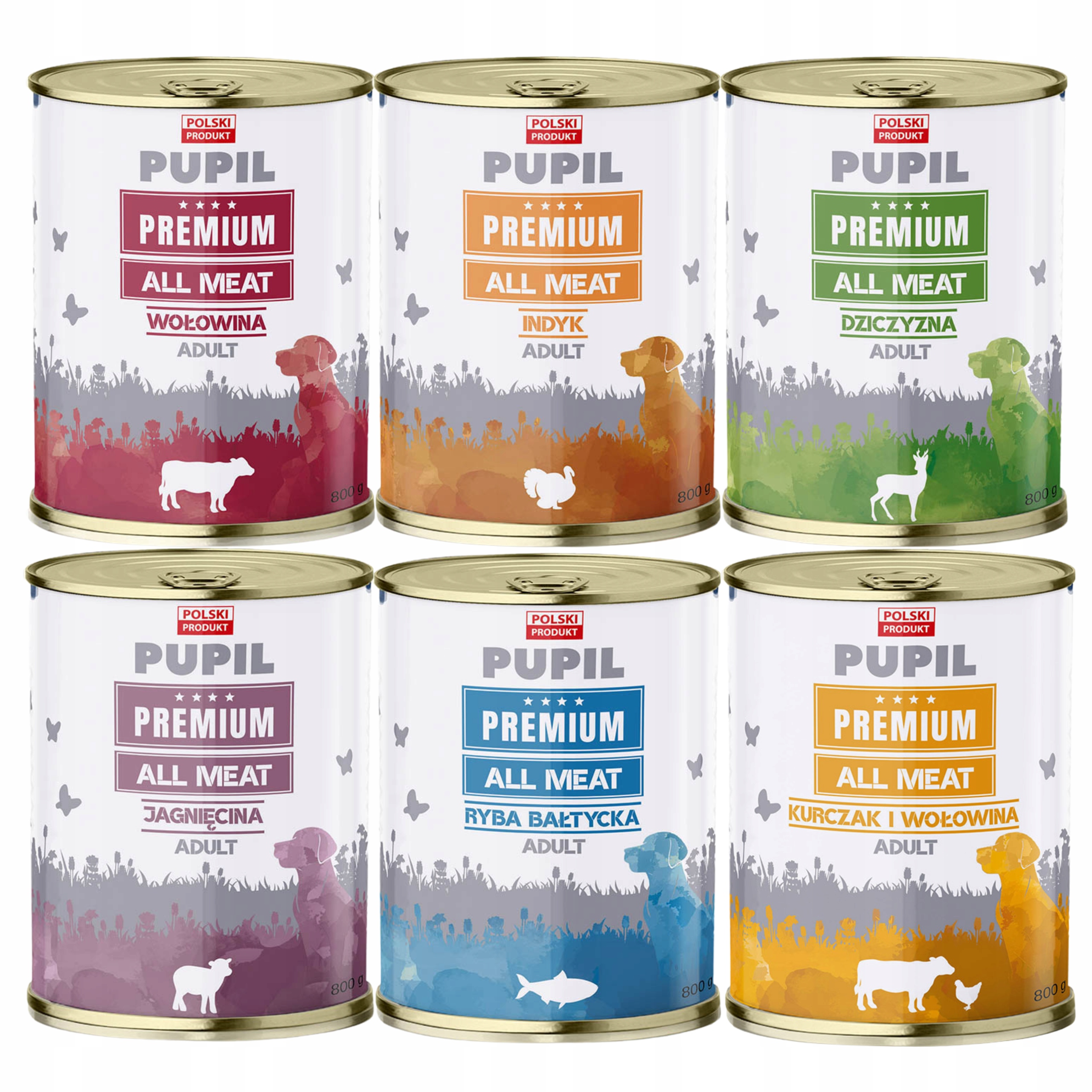 Pupil Premium All Meat Krmivo mokré pro psa mix chutí 6 x 800 g