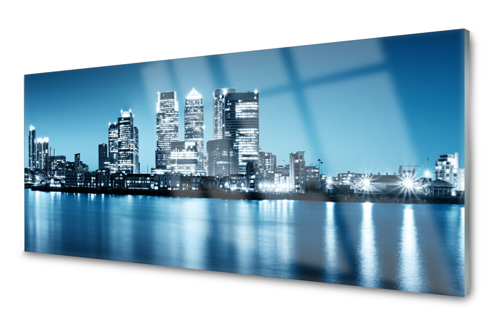 

Panel szklany do kuchni Miasto Wieżowce 125x50