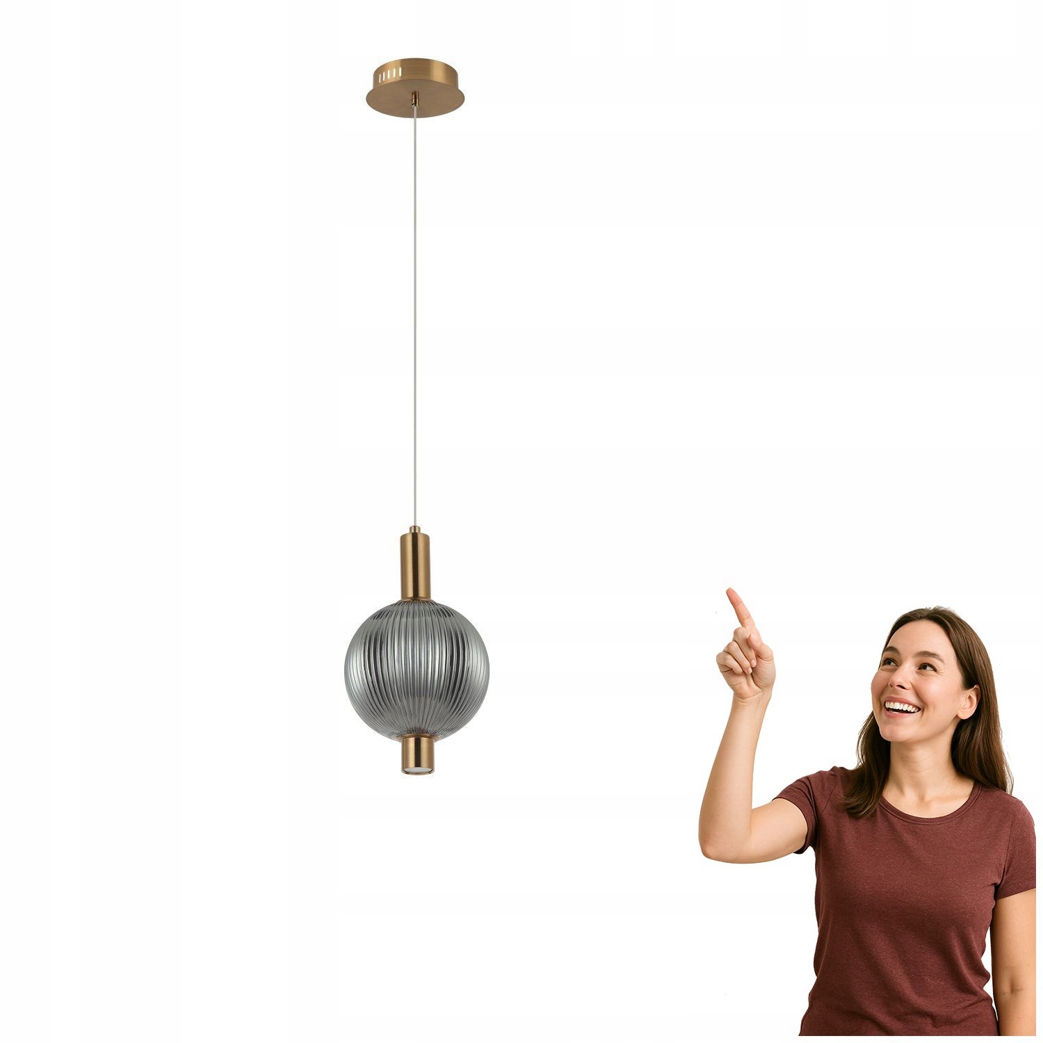 Závěsná Led lampa 7W Lenti PND-83631-1-BRO-SG Italux