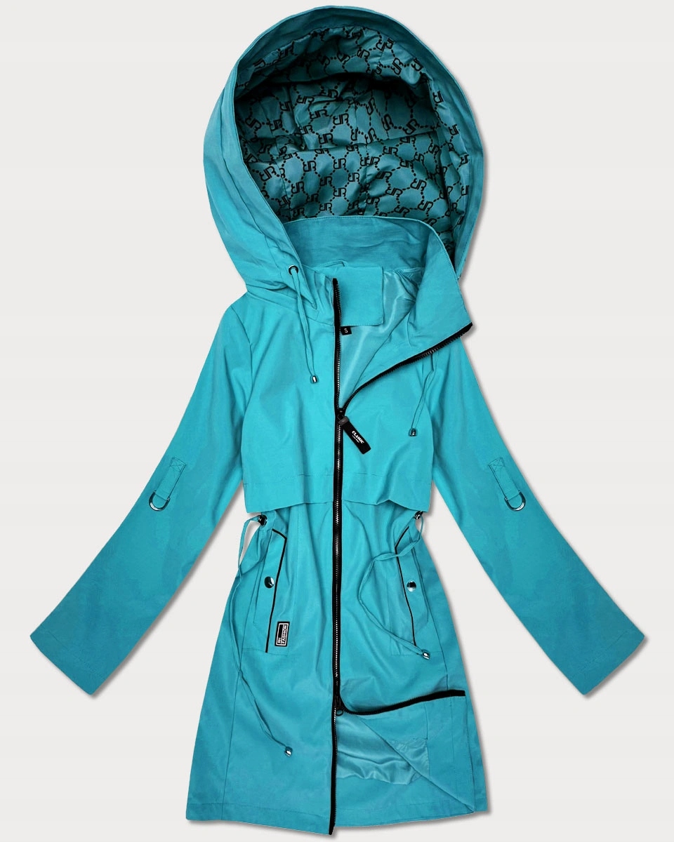 Tenká Bunda Kapuce KK60409 Modrá L (40)