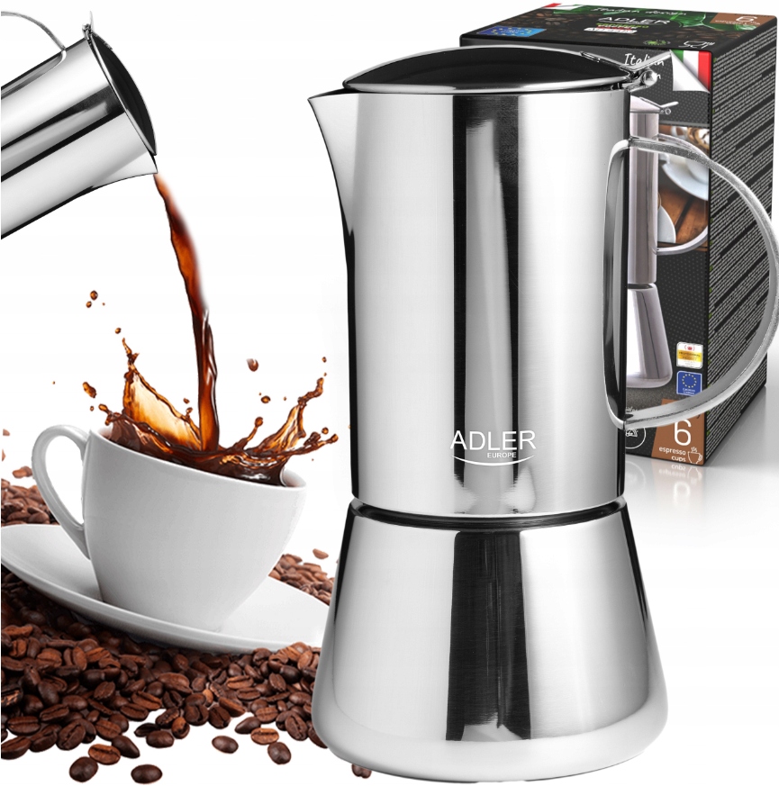 Kávovar Na Kávu 350 ml 6 Šálků Indukce Plynový AD4419