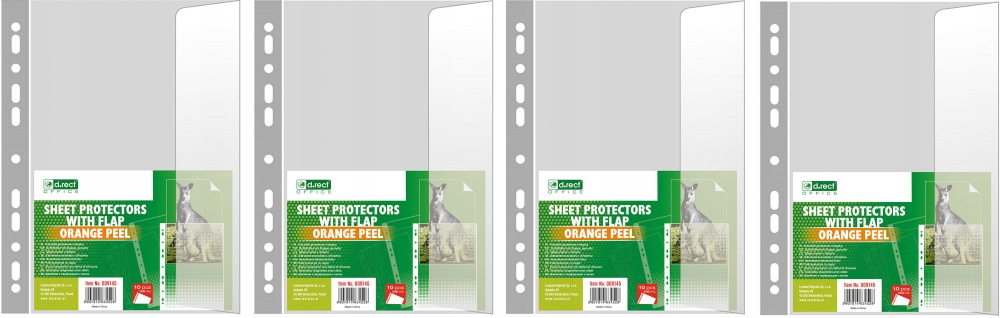 

Koszulki groszkowe D.Rect z klapką A4 100µm 40szt