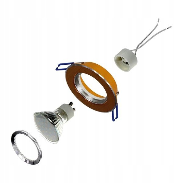 

Led oczko 80mm 3x1 3,5W GU10 złoto szczotkowane Tr