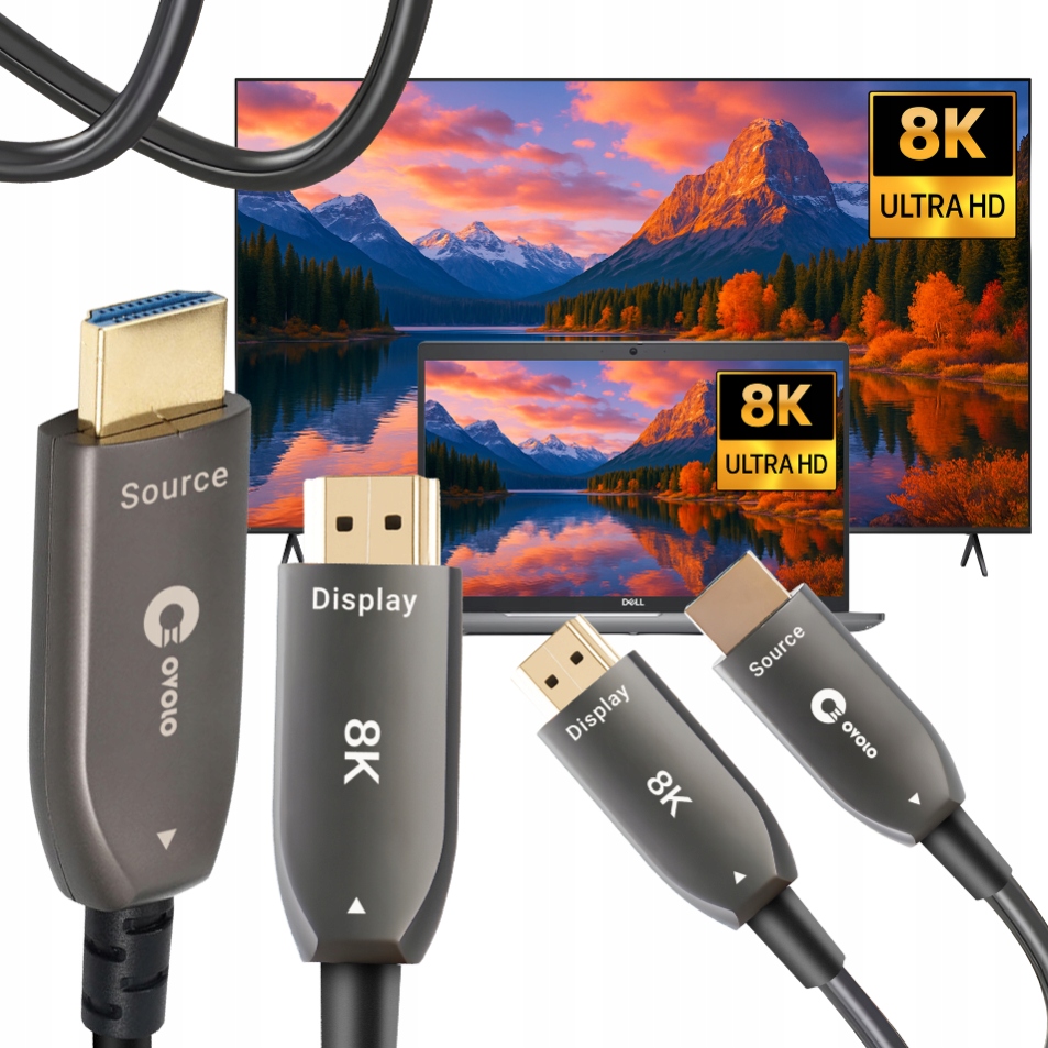 Hdmi 2.1 optický kabel Aoc 10 m pro PS5 Xbox 4K 120 Hz Gaming kabel 8K