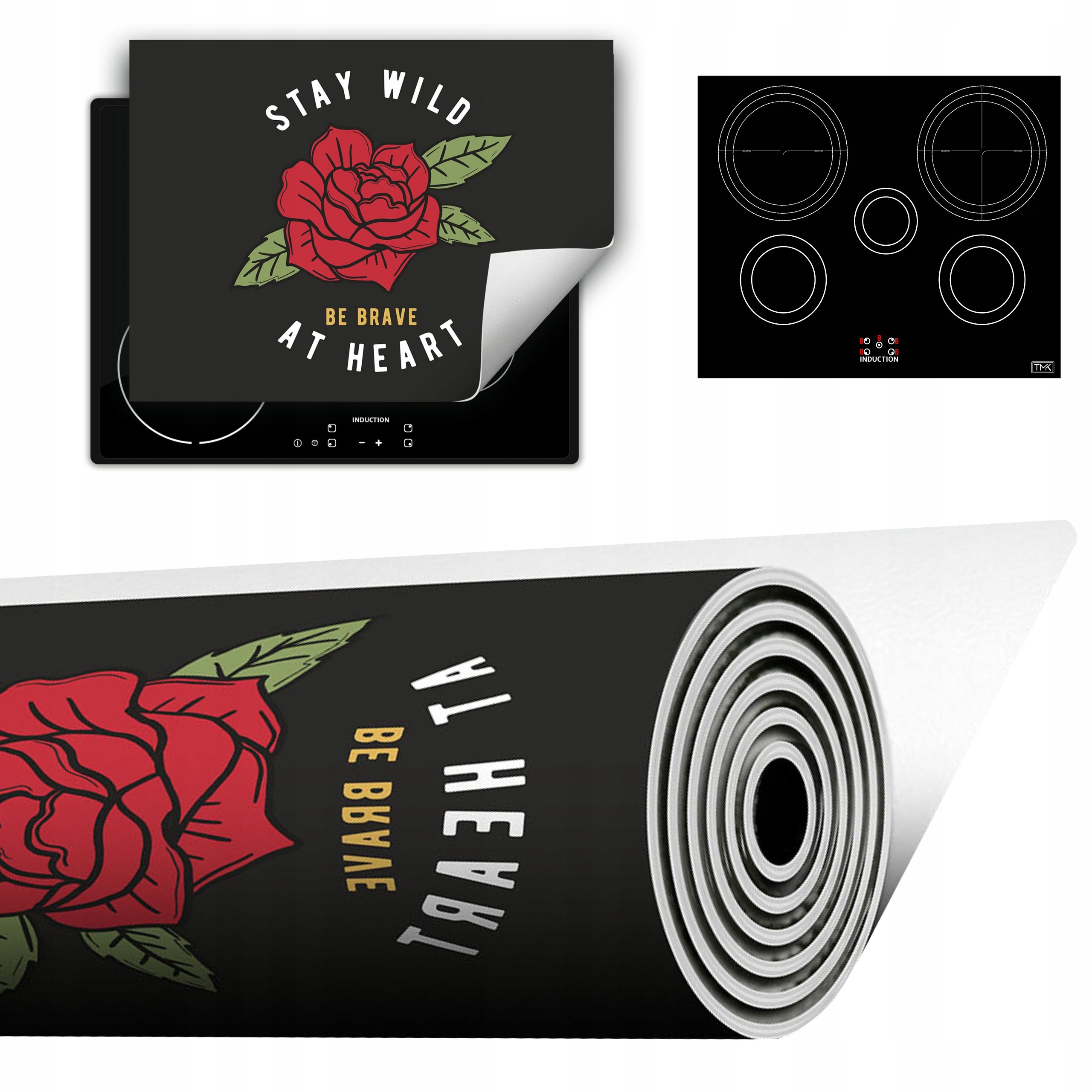 Vinylová Podložka Do Kuchyně Více Místa 70x52 tmavá růže