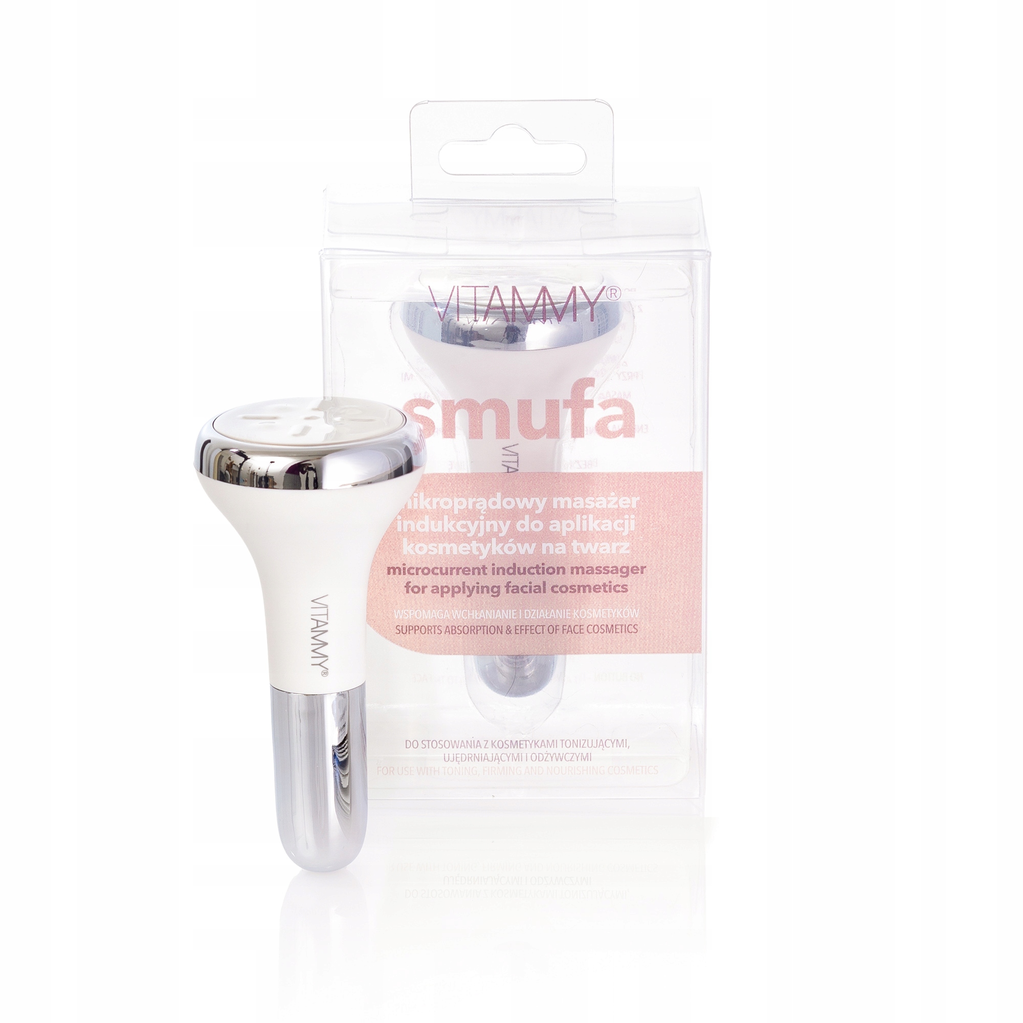 Masażer Indukcyjny Mikroprądowy Vitammy Smufa Odżywienie Lifting 8000 Hz