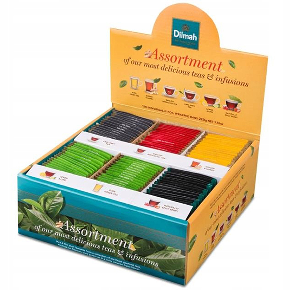 Levně Čaj Dilmah Pick & MIX Tea 120 sáčků sada expresních čajů