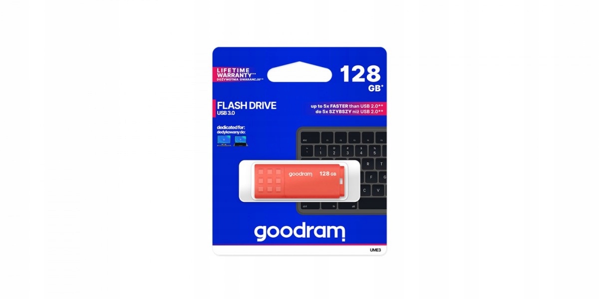 

Goodram Pendrive UME3 128GB Usb 3.0 Pomarańczowy