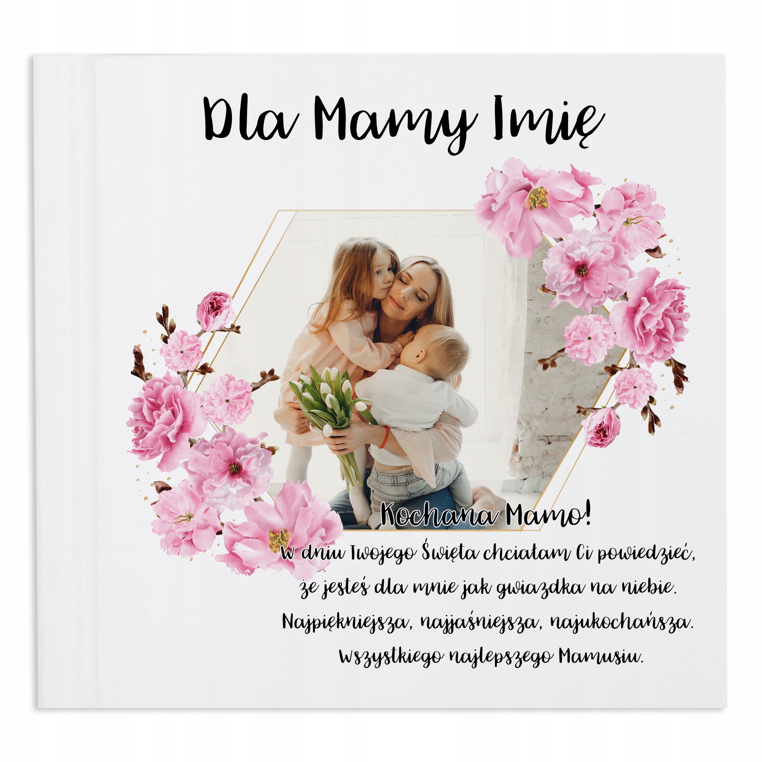 Album Modrý Na Fotografie Dárek K Dni Matek pro maminku Jméno Vzory