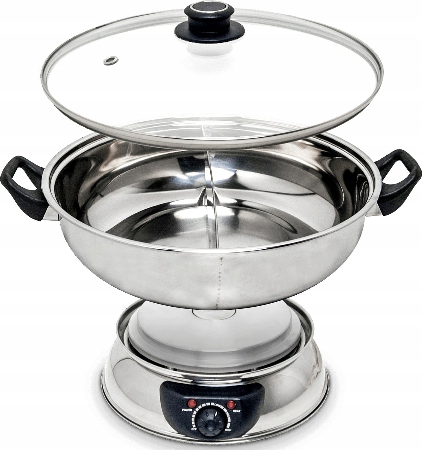 Levně Elektrický Horký Hrnec Dělený 4,5 Litra 4500ml Hot Pot 30cm Remo