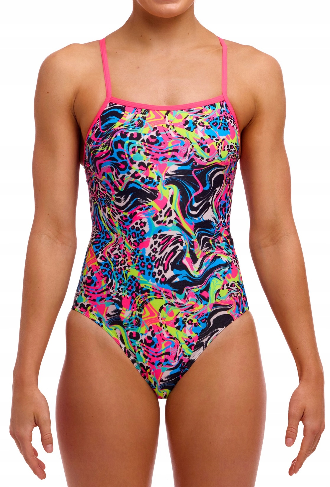 Plavecký oblek Funkita Lolly Leopard Single Strap 12 (UK34) M