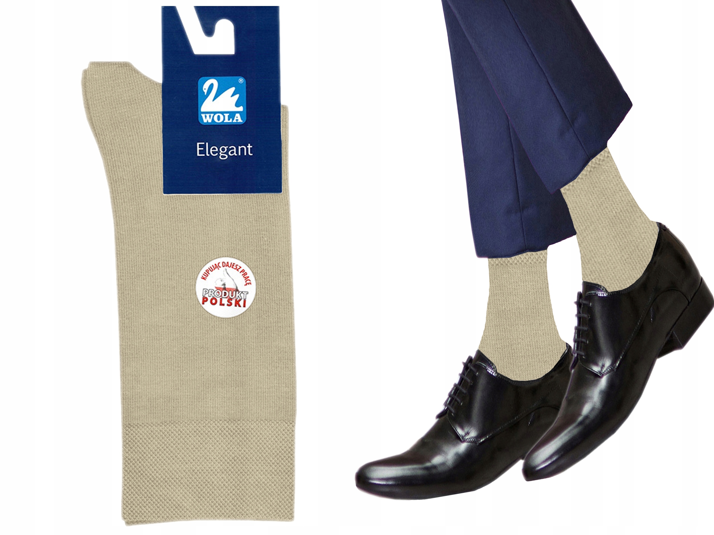 

Wola skarpetki garniturowe Elegant latte E48 39-41