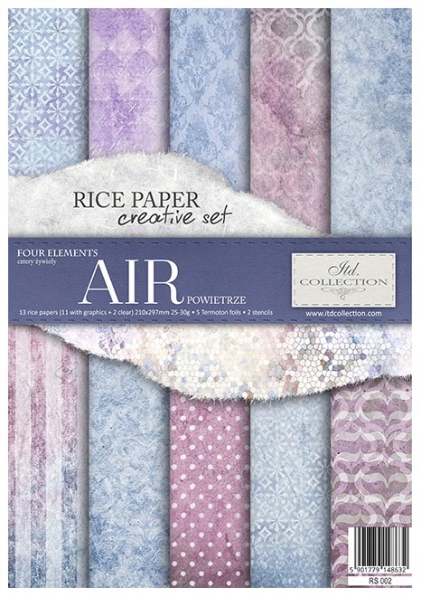 Rýžový papír kreativní sada RS002 Vzduch