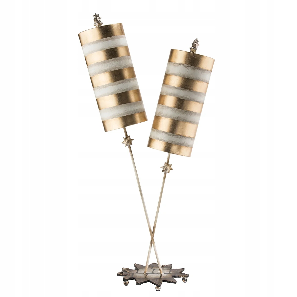 Stolová lampa Art Deco zlatá 102 cm Nettle Luxe E27 60W Flambeau