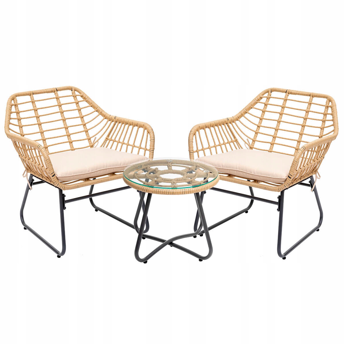 Sada Záhradného Nábytku, Kreslá Kovový Stolík, Komplet Do Záhrady, Na Terasu