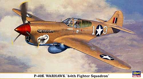 P-40K Warhawk '64th Fighter Squadron' Hasegawa 09753 měřítko 1/48