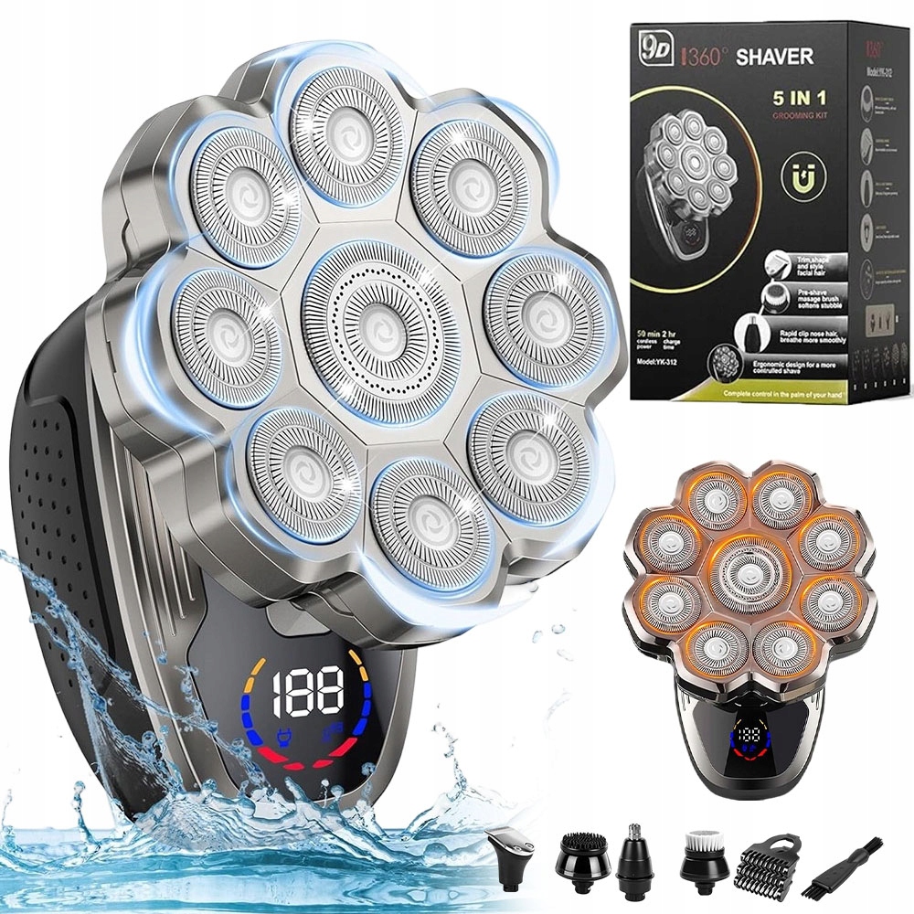 Holicí Strojek Pánský 9D akumulátorový zastřihovač na tělo a nohy, voděodolný, Usb