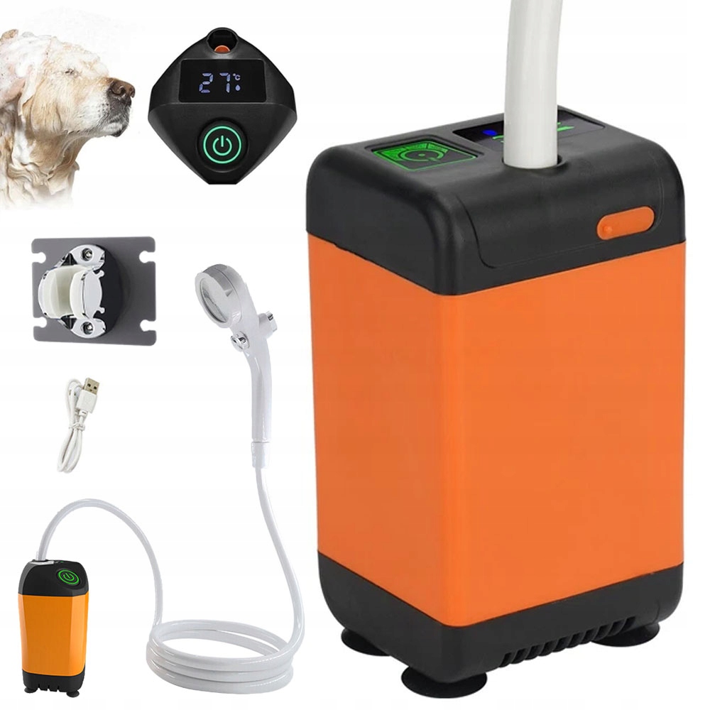 Turistický sprchový kout Camping 4800mah s 2 m hadicí a Led displejem