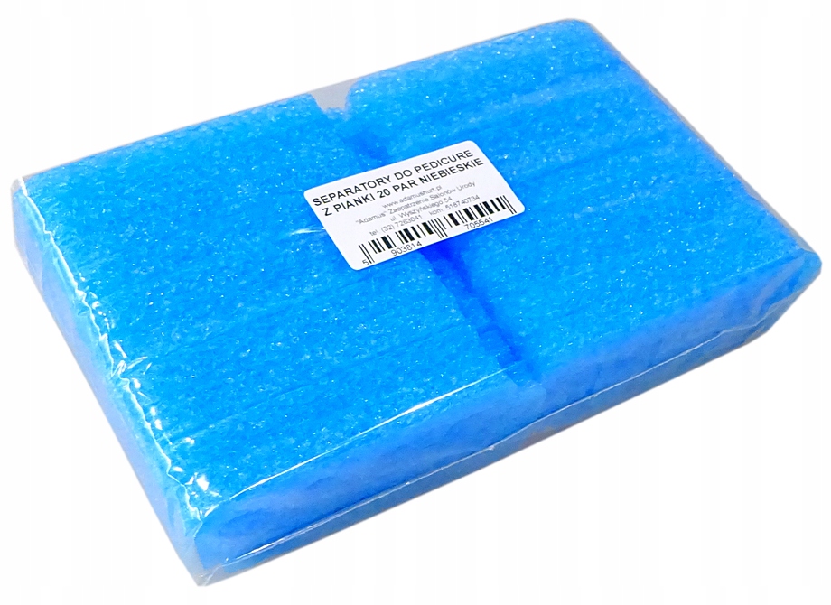 SEPARATORY PIANKOWE DO PEDICURE 20par NIEBIESKIE