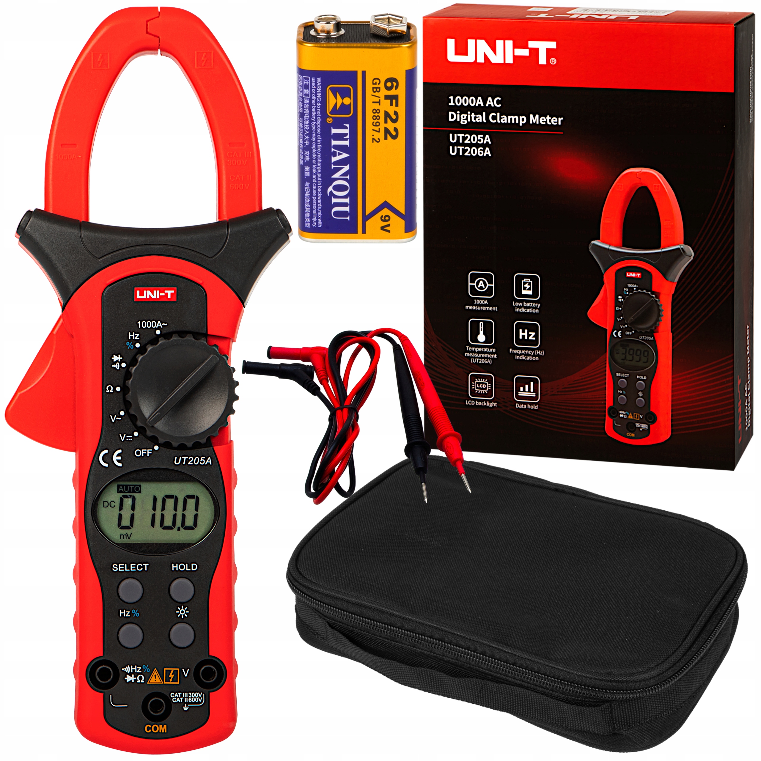 

Multimetr Miernik Prądu Cęgowy Zestaw 1000A UT205A