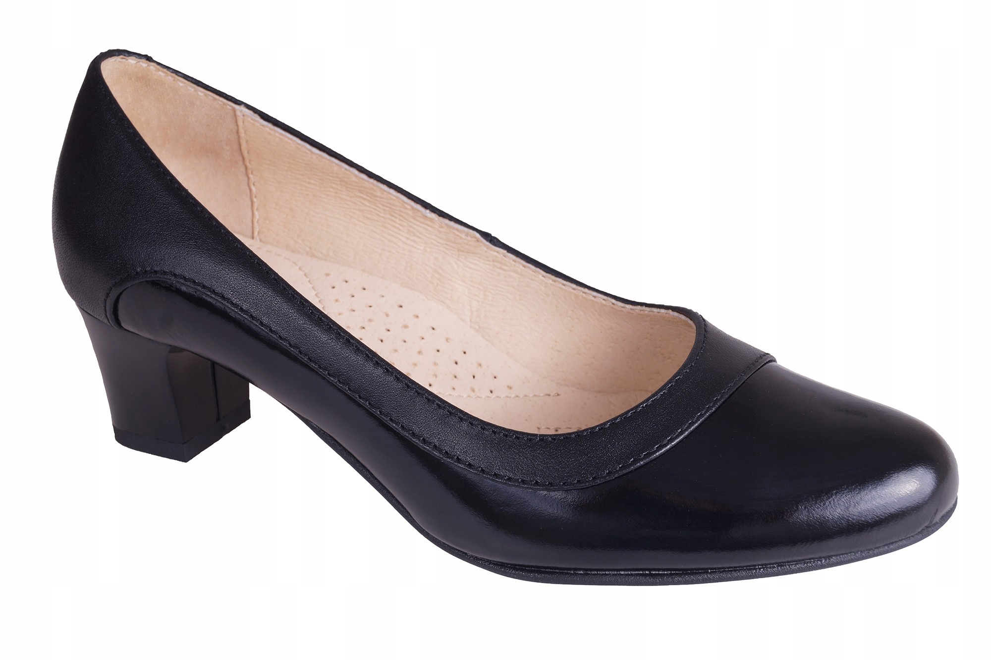 

Czółenka Półbuty Skórzane Wielbut 193 Czarne 38